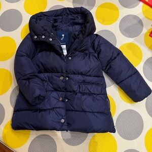Jacadi navy puffer coat for girls size 6